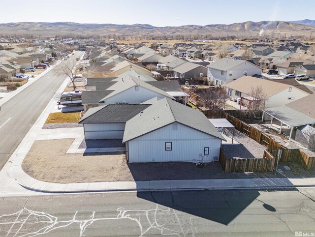 aerial view featuring a mountain view