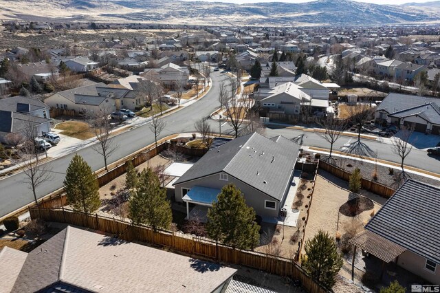 bird's eye view featuring a mountain view