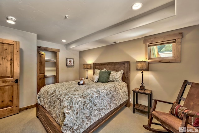 view of carpeted bedroom