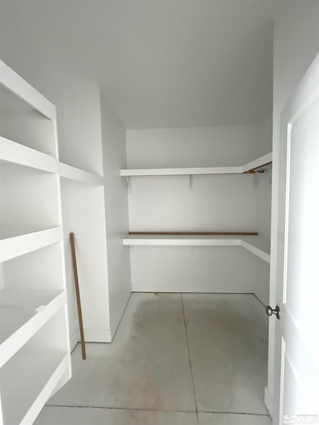 view of walk in closet