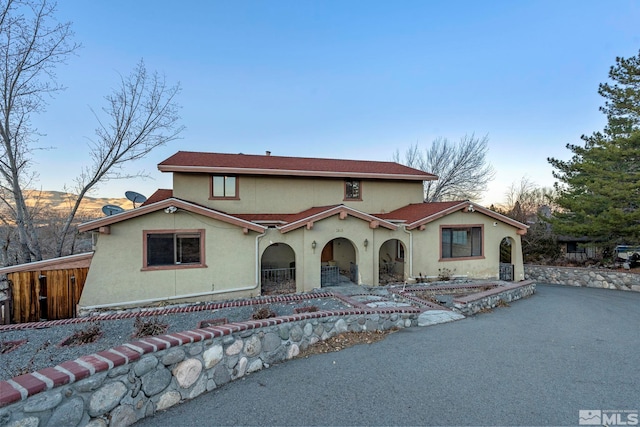 view of mediterranean / spanish house