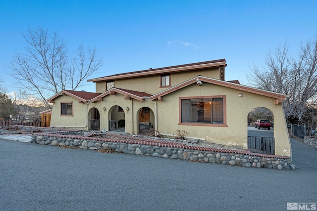 view of mediterranean / spanish-style house