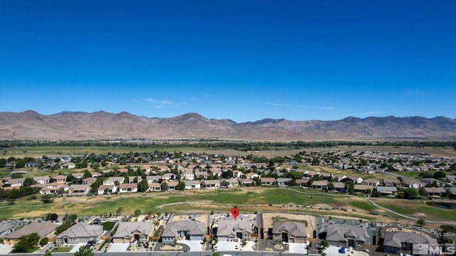 aerial view featuring a mountain view