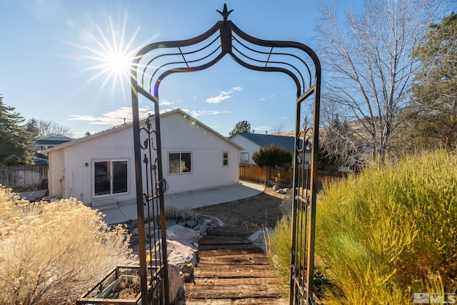 view of home's exterior with a patio