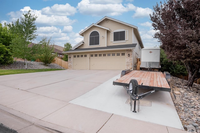 front facade featuring a garage