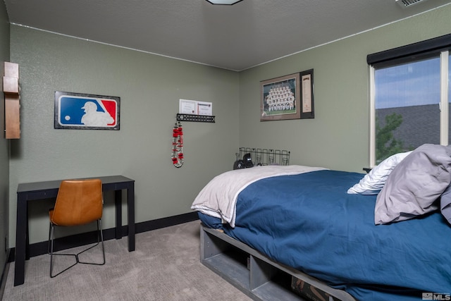 view of carpeted bedroom