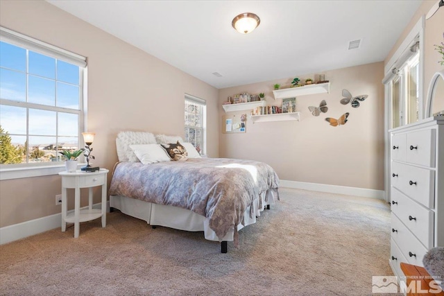 view of carpeted bedroom