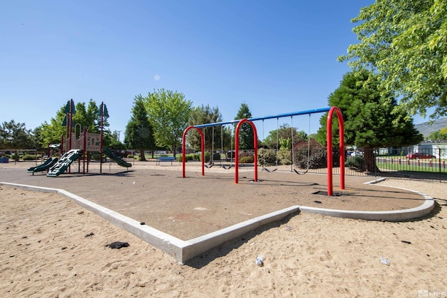 view of jungle gym