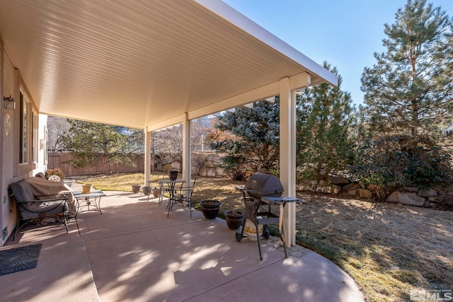 view of patio featuring grilling area