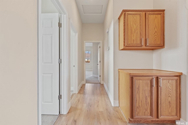 hallway featuring light hardwood / wood-style floors