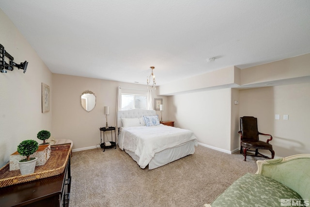 bedroom featuring carpet floors