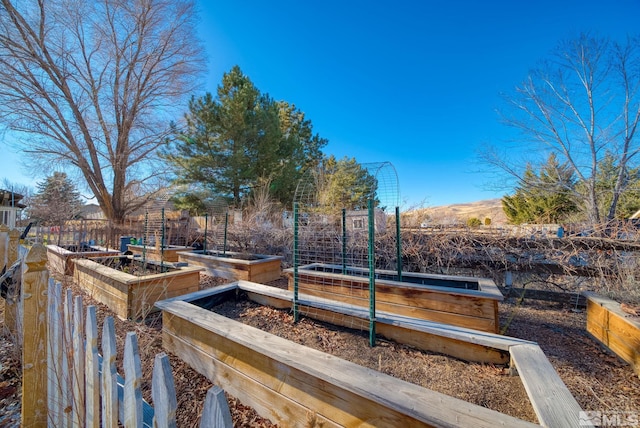 view of yard with a mountain view