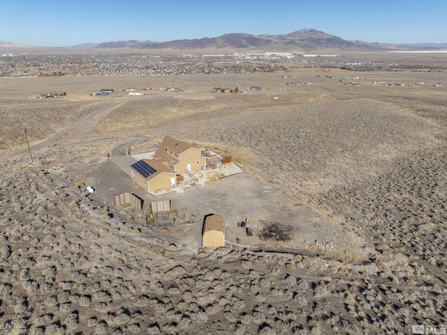 drone / aerial view with a mountain view