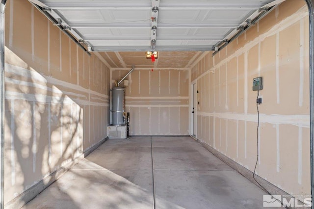 garage with water heater