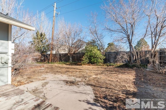 view of yard with a patio