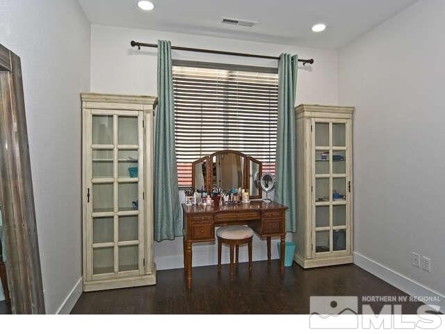 interior space featuring dark hardwood / wood-style flooring