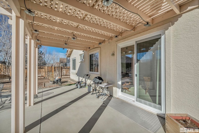 view of patio / terrace with a pergola