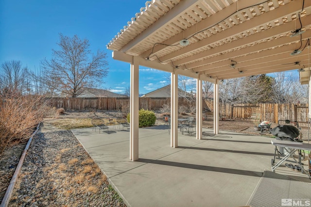 view of patio / terrace with a pergola