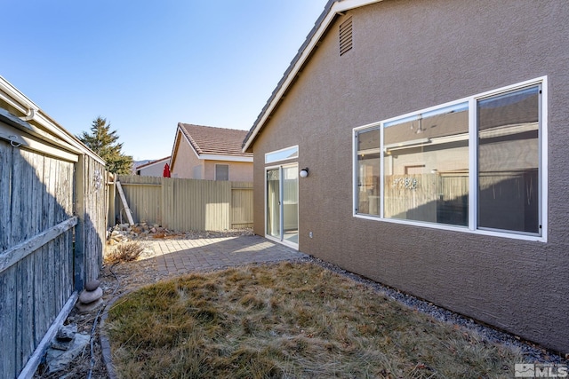 view of yard with a patio area