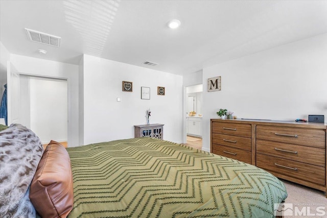 view of carpeted bedroom