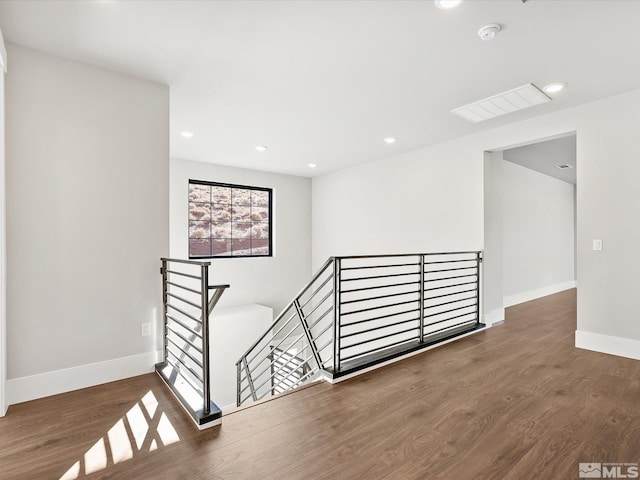 interior space with hardwood / wood-style flooring