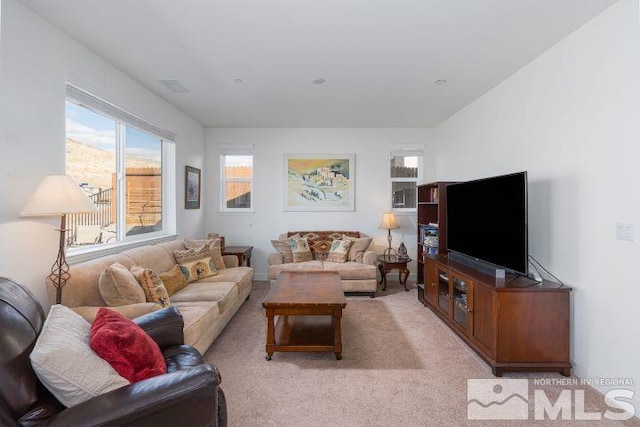 view of carpeted living room