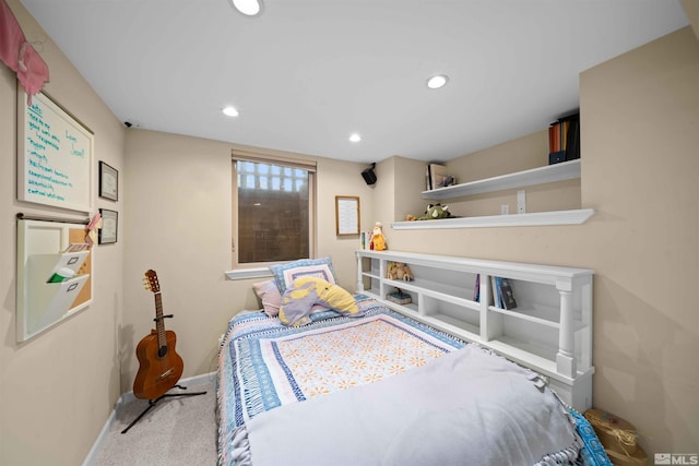 view of carpeted bedroom