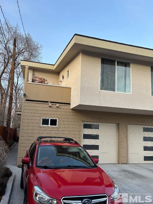 view of front of home featuring a garage