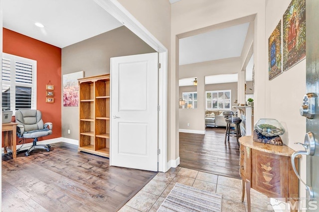 office featuring tile patterned flooring