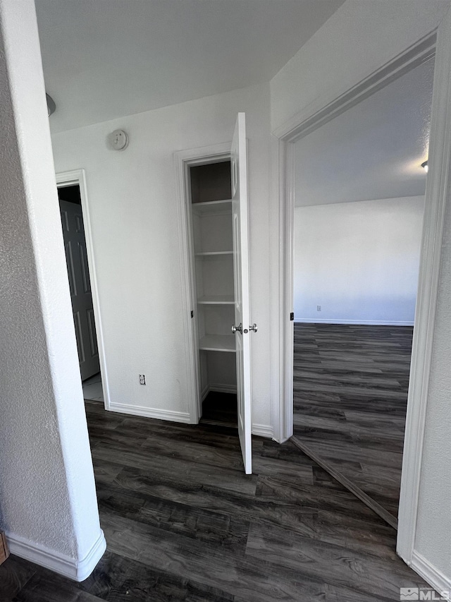 unfurnished bedroom featuring dark hardwood / wood-style floors