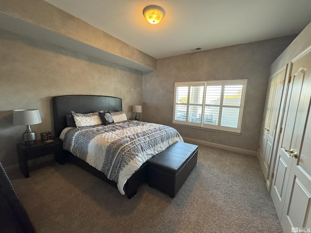 view of carpeted bedroom