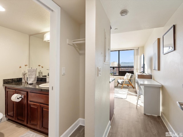 interior space featuring light hardwood / wood-style flooring