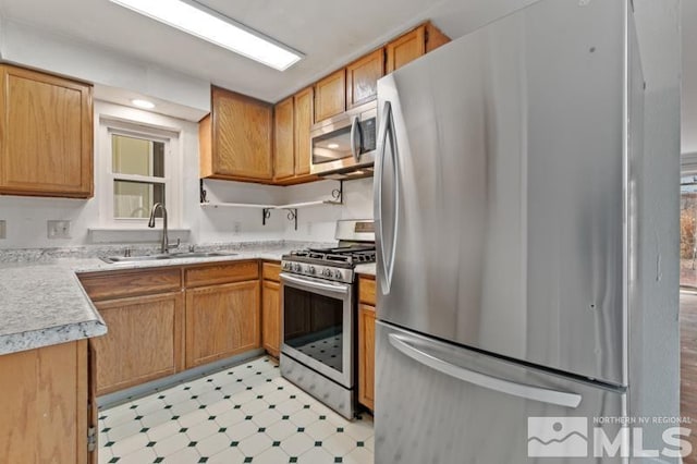 kitchen featuring appliances with stainless steel finishes and sink