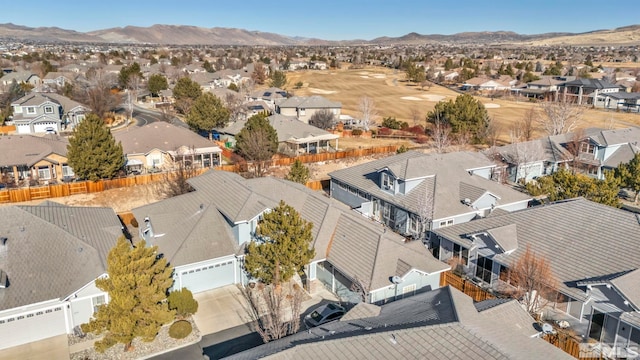 bird's eye view featuring a mountain view