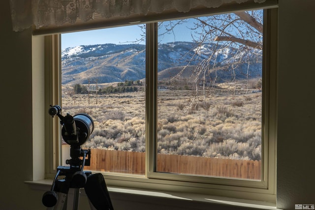 interior details with a mountain view