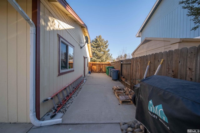 view of home's exterior featuring a patio area