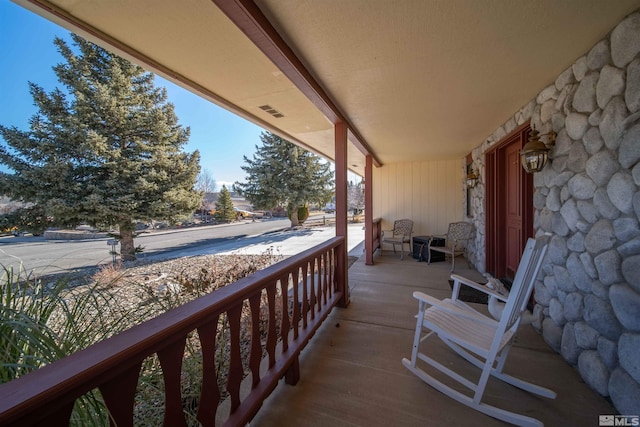 balcony with a porch