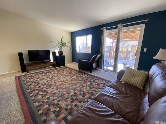 view of carpeted living room