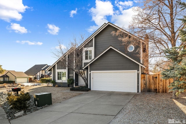 view of property featuring a garage