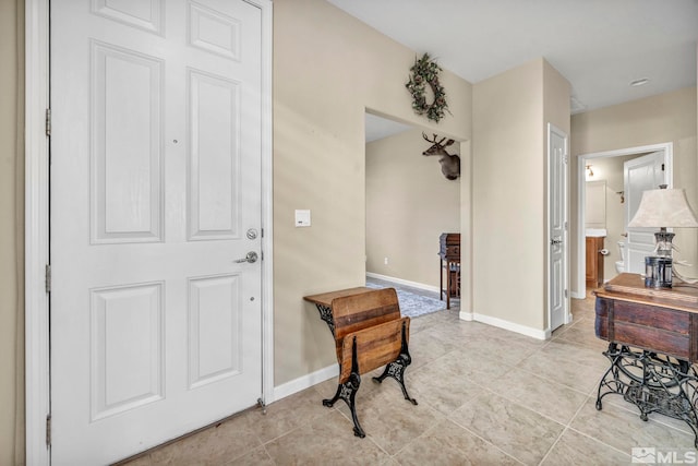 view of tiled entryway