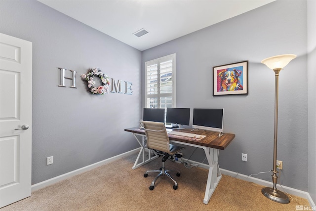 office space featuring carpet floors