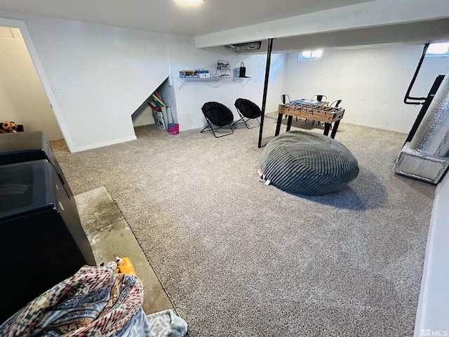 interior space with carpet flooring