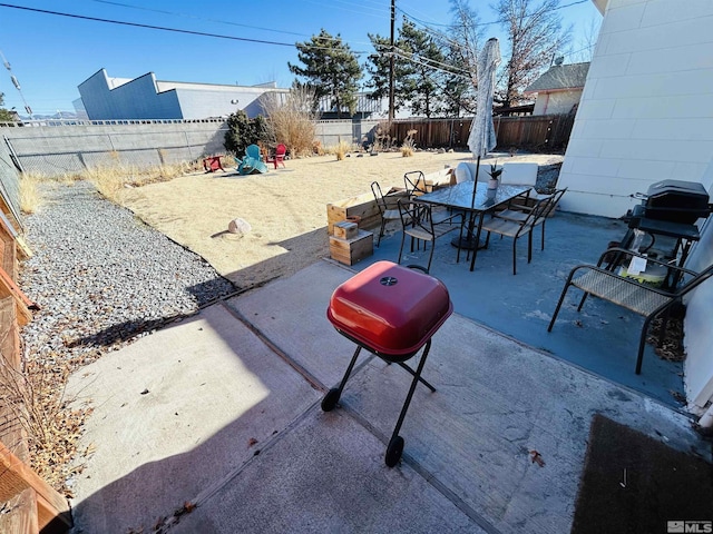 view of patio featuring area for grilling