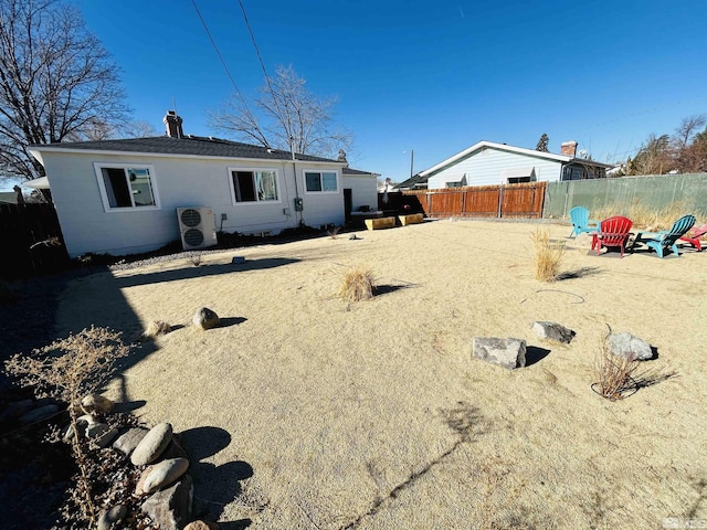 back of property with ac unit