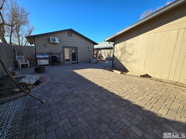 exterior space featuring french doors and a patio