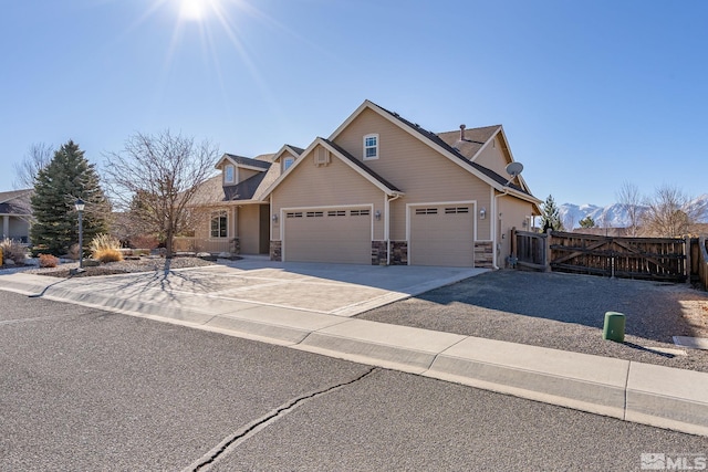 craftsman-style home with a garage