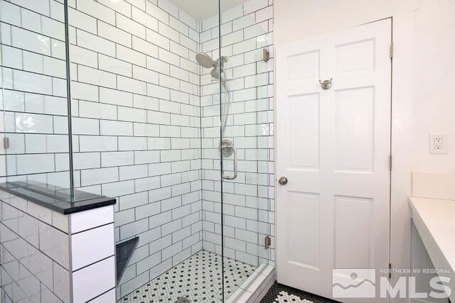 bathroom with walk in shower