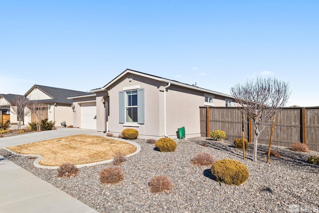 ranch-style home featuring a garage