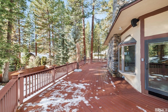 view of wooden deck