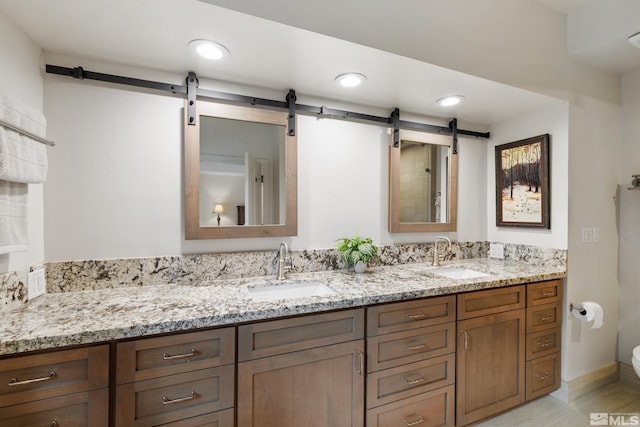 bathroom with vanity